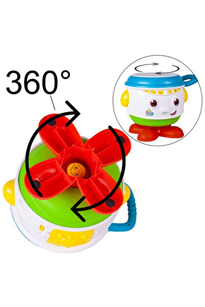 MalPlay Musical toy for children, Malplay, interactive drum model with sounds and LED lights, rotating base