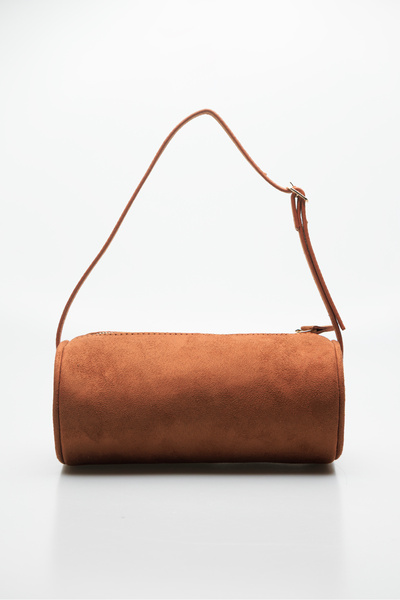 KISCHE κυλινδρική τσάντα χειρός και ώμου Γυναικεία με φερμουάρ