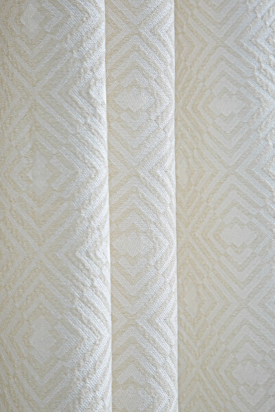 Premier Home Como Halkalı Background Curtain Cream 140X260