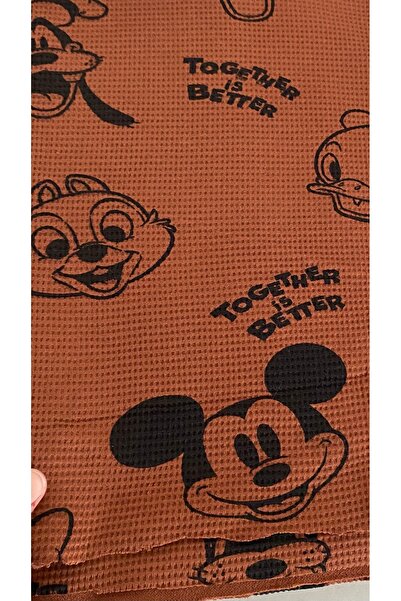 Butik Babadağ Fabric Floorcloth Cinnamon Color En 150 X 170 cm Cotton Waffle Combed Cotton