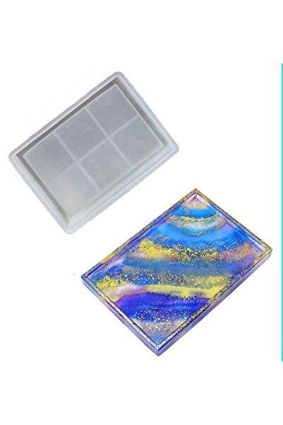 Şenhomee قالب صينية سيليكون مستطيلة الشكل من الإيبوكسي