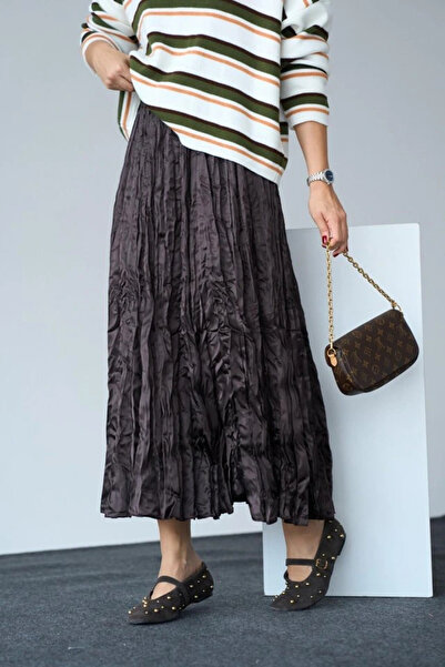 GENCULUS Aten Long Skirt Brown