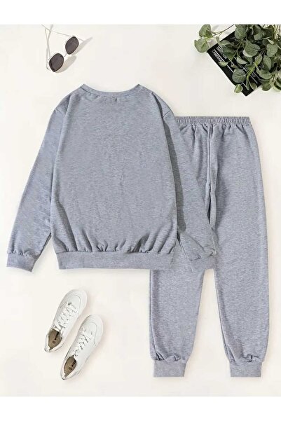 tkn your style Kalp Printed Alt Top Fashionable Design Trend Crew Neck Sweatshirt