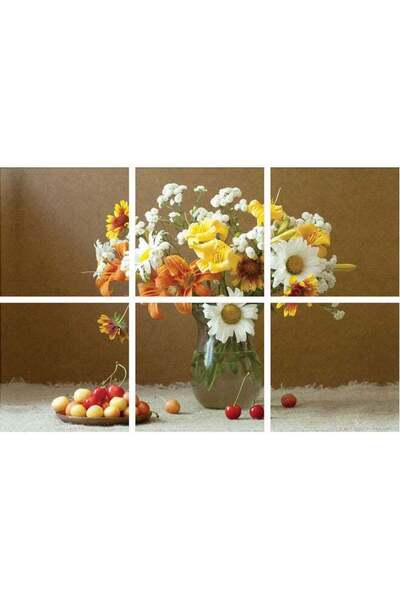 Sasb Frameless wall art panel set of 6 - Multicolor