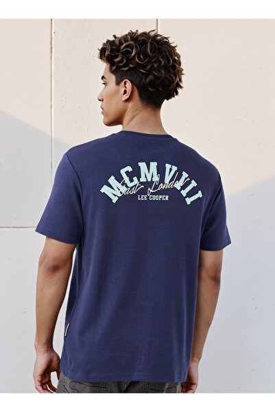 Lee Cooper Men Regular Fit Crew Neck Short Sleeves Logo Print T-shirt