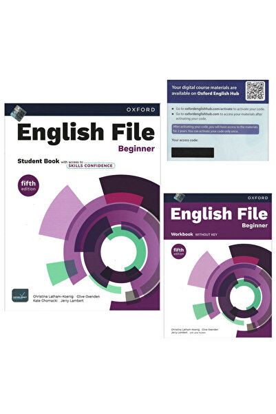 OXFORD UNIVERSITY PRESS English File Fifth edition Beginner Student Book and workbook with access to Exam Confidence NEW