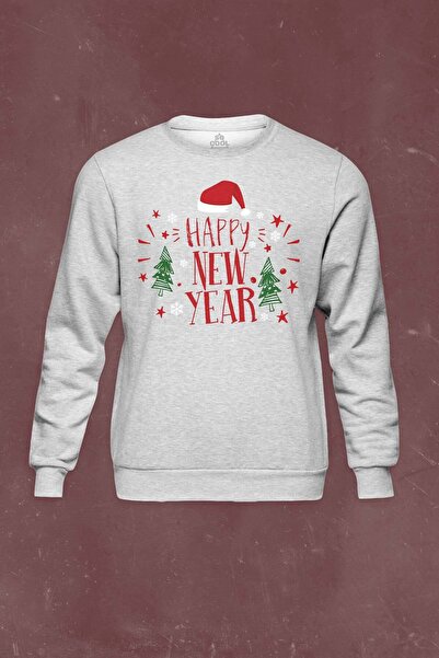 so cool New Year Happy New Year 2026 Gift Christmas New Year Printed Sweat Unisex Gray Sweatshirt