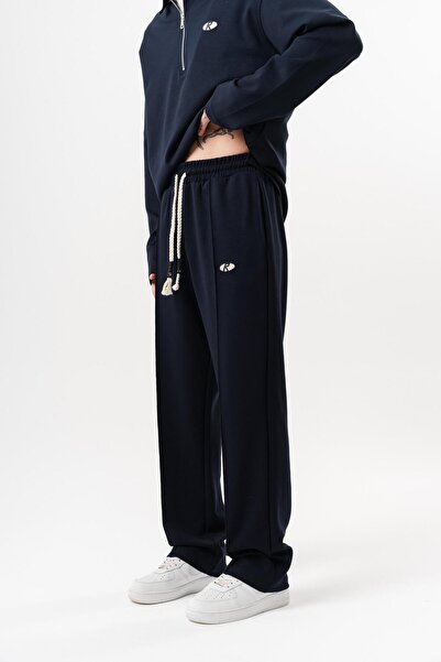 Respire Men's Modal Baggy Sweatpants Navy Blue