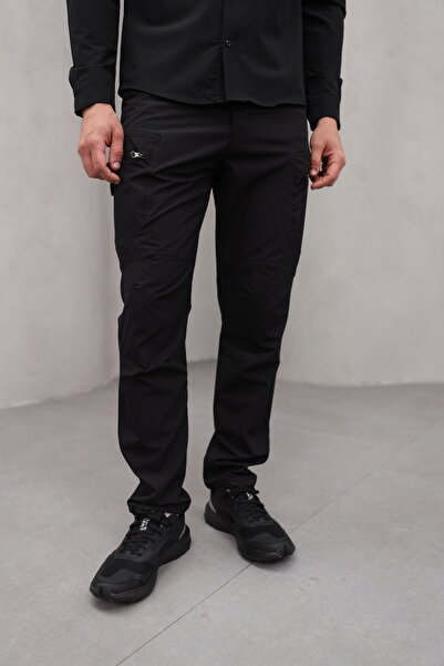 Bürke Men's Black Color Tactical Outdoor Water and Wind Resistant Softshell Pants