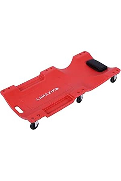 Lawazim زاحف بلاستيكي للسيارة - 36 بوصة، زاحف جراج ميكانيكي مع مسند رأس مبطن