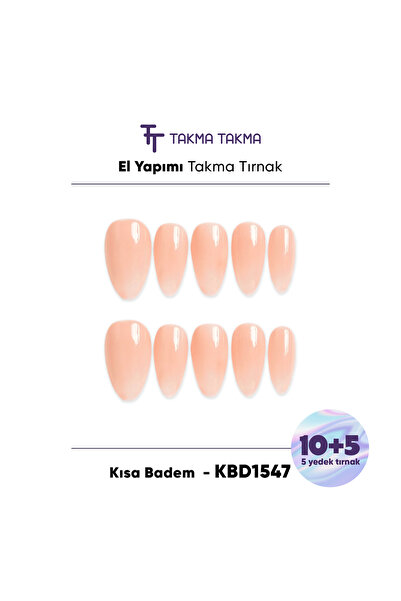 Takma Takma 15'li Ten Kısa Badem KBD1547 Tekrar Kullanılabilir El Yapımı Prot...