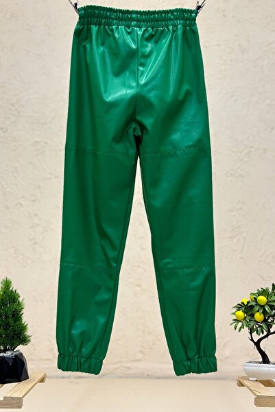 sahnemoda Waist Leg Rubber Leather Trousers