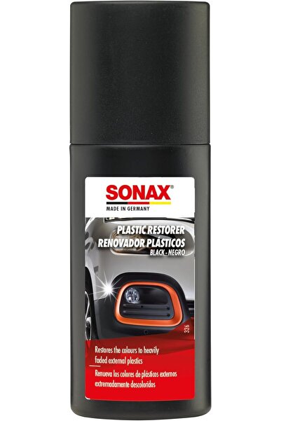 Sonax Plastic Restorer with Sponge, Black (100 mL) - 04091000