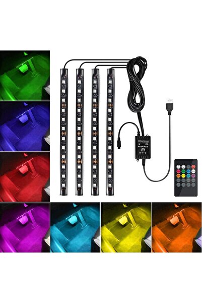 MR.SMART F.T.C Mr Smart Car LED Interior Light Kit with Remote Control, 8 Colours, 4 Music Modes, USB Powered