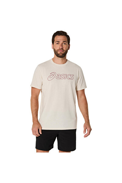 Asics LOGO SS TEE Erkek Krem Kısa Kollu Tshirt 2031E188-201