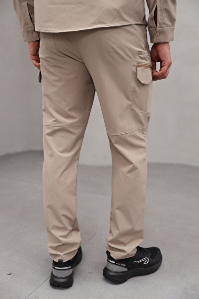 Bürke Men's Beige Color Tactical Outdoor Water and Wind Resistant Softshell Pants