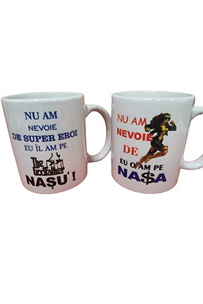 magazinu de gravura Set of 2 Ceramic Mugs - Gift for Godparents
