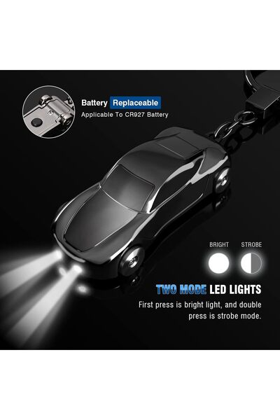 Generic SOMGEM Key Chain Flashlight Jobon Zinc Alloy Car Keychain with 2 Mode...