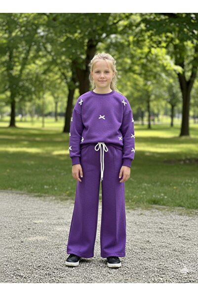 renkli diyar Girl Child 3 Threads Thick Winter Suit Nursery Primary School Kindergarten School