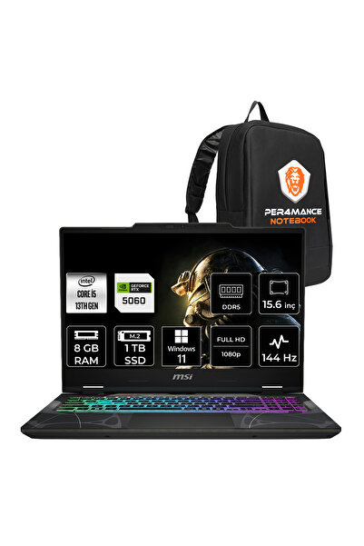 MSI Cyborg 15 i5 13420H 8GB 1TB SSD RTX5060/8GB 15.6" FHD 144Hz W11H Gaming Laptop B13WFKG