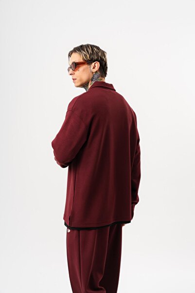 Respire Men's Half Zip Modal Sweatshirt Cherry