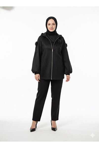 MOOR BUTİK Moor Sleeves Appliqued Modal Imported Suit