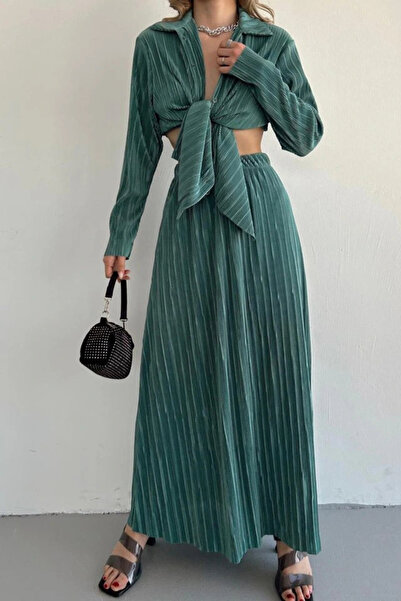 GENCULUS Int Corduroy Shirt and Long Skirt Set
