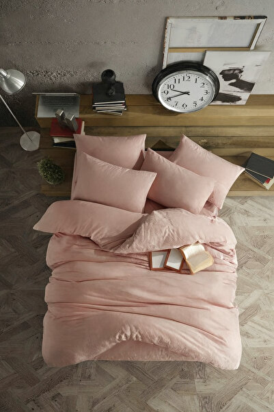 Navessa Home Collection Powder Double Duvet Cover Set |   Cotton Fabric, with Elastic Sheets, Soft and Sweat-Proof