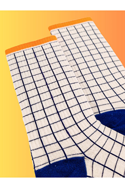 Shuttle Park Special Series Happy Colorful Retro Square Pattern Socks Fun Comfortable Stylish Design Style Socks