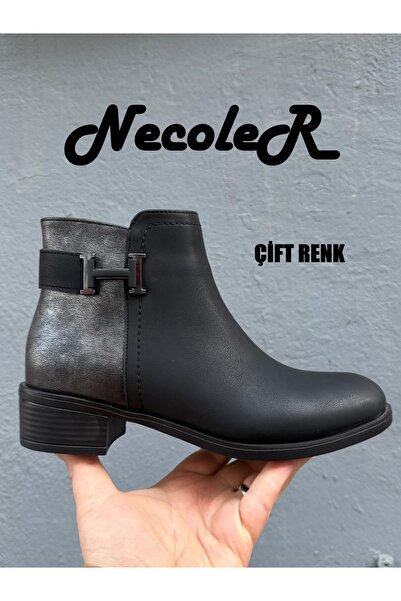 Neco Non-Slip Sole Women's Short Boots, Matte Outer Leather, Zippered