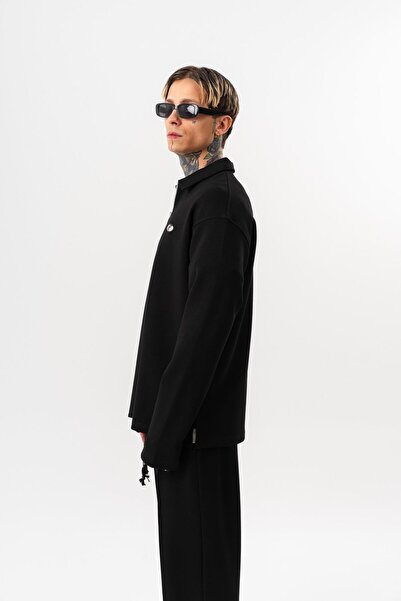 Respire Men's Half Zip Modal Sweatshirt Black