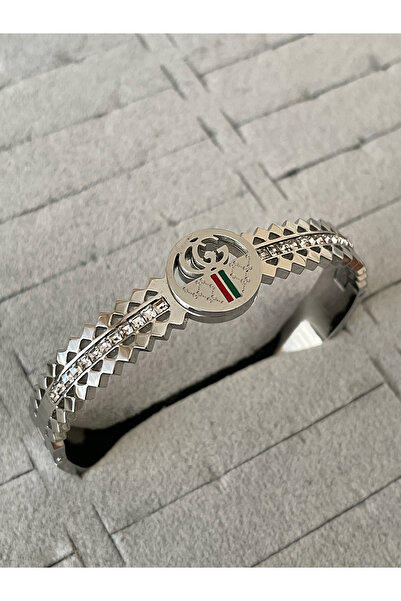 JELLY Steel Italian Model Zircon Stone Zigzag Patterned Handcuffs