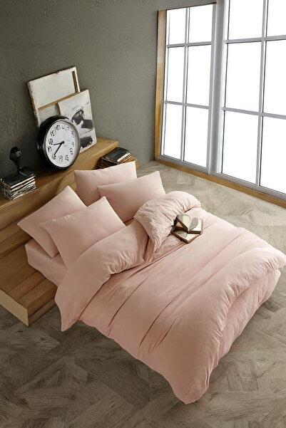 Navessa Home Collection Powder Double Duvet Cover Set |   Cotton Fabric, with Elastic Sheets, Soft and Sweat-Proof