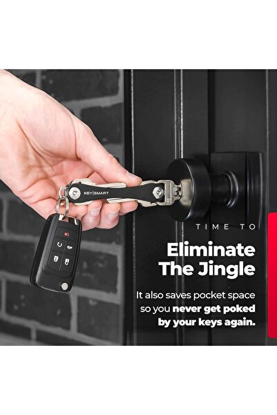 KEYSMART Compact Minimalist Key Holder and Organizer, 14 Keys, Black