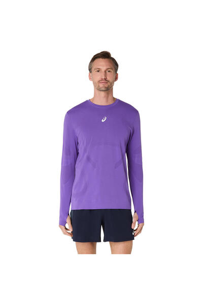 Asics ROAD SEAMLESS LS TOP Erkek Mor Tshirt 2011D356-500