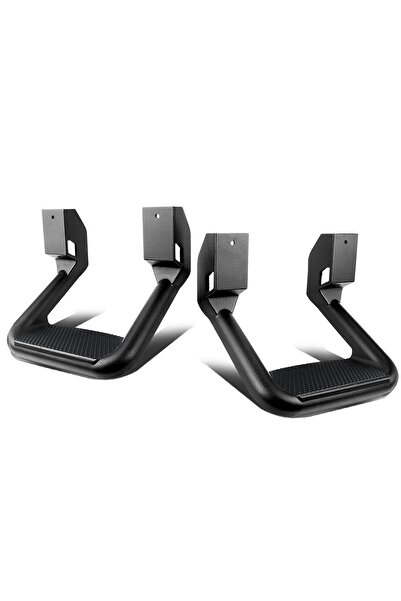 DNA MOTORING SSTEP-BK Black Aluminum Side Hoop Steps, 12 x 11 x 8 in