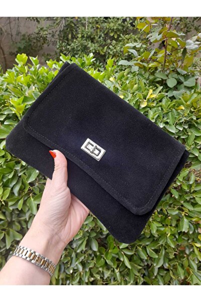 Funca Kapaklı Süet El Çantası