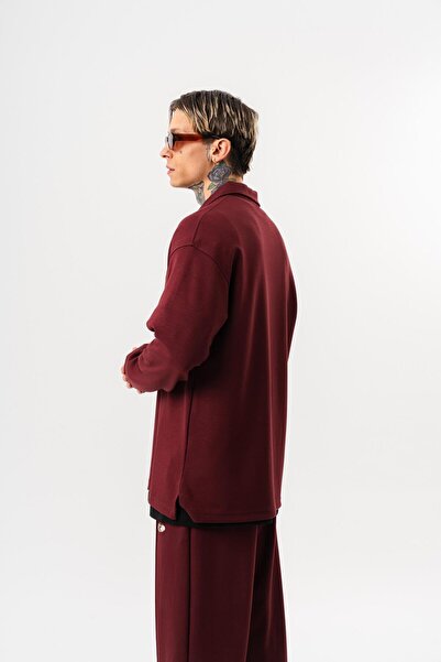 Respire Men's Half Zip Modal Sweatshirt Cherry