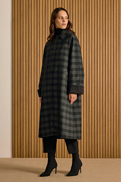 Aker Çift Taraflı Kullanılan Seyyar Kapuşonlu Trençkot