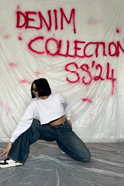 GENCULUS Acivert Wide Leg Jeans Trousers