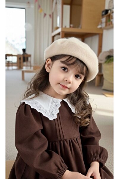 Goldmine Child French Painter Felt Beret Ecru