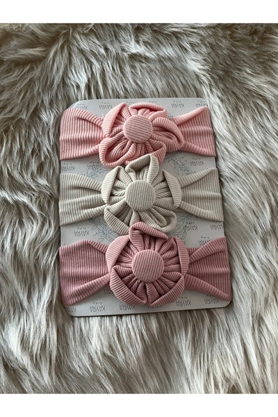 stoks toys STOKS Pachet de 3 bentite pentru fetiță tricotaj cu striații Daisy