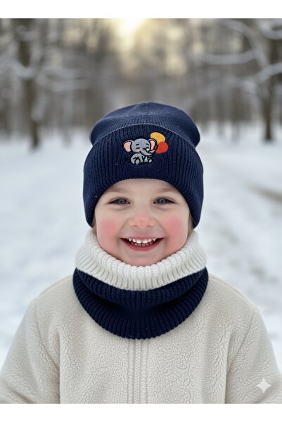 Baby Maa Unisex Baby Knit Hat and Scarf 2-Piece Winter Set – Soft Texture, Su...