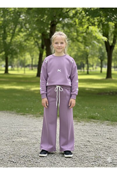 renkli diyar Girl Child 3 Threads Thick Winter Suit Nursery Primary School Kindergarten School