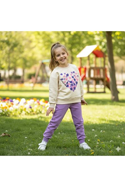 renkli diyar Girl child top bottom two thread set kindergarten school primary school