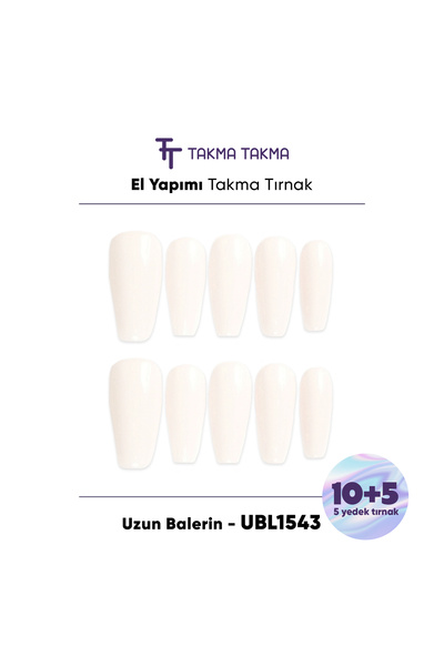 Takma Takma 15'li Krem Uzun Balerin UBL1543 Tekrar Kullanılabilir El Yapımı P...