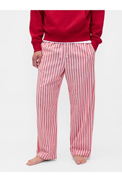 GAP Kadın Kırmızı Softest Flannel Pijama Altı