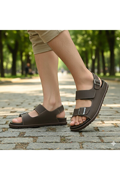 Ceyo 9989-2 Full Orthopedic Buckle and Velcro Anatomical Men's Sandals