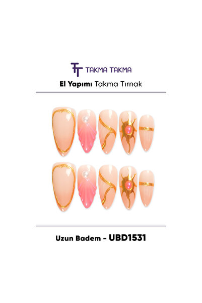 Takma Takma 10'lu Ten Uzun Badem UBD1531 Tekrar Kullanılabilir El Yapımı Prot...