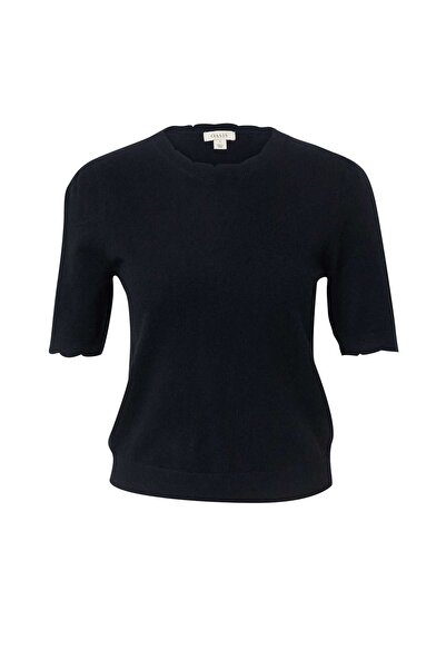 Oasis Cashmere Blend Scallop Detail Knitted T- Women